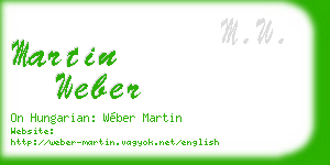 martin weber business card